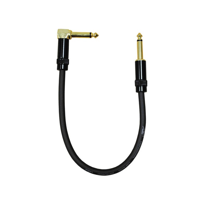 Audio 2000s E28101 1/4" TS Right Angle to 1/4" TS 1 Feet Patch Cable